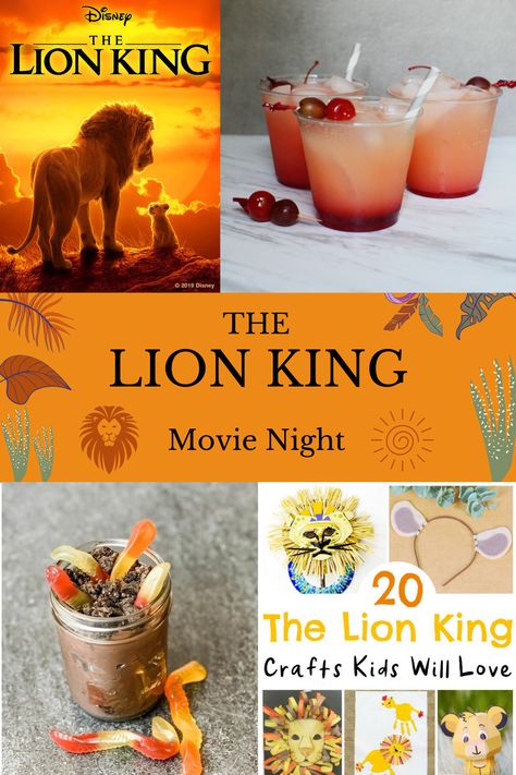 The Lion King Dinner Ideas, Lion King Meal Ideas, The Lion King Themed Dinner, Lion King Recipe, Lion King Inspired Food, Disney Themed Movie Night Snacks, Lion King Movie Night Dinner, The Lion King Movie Night, Fork N Film Ideas