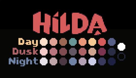 . Hilda Color Palette, Pixel Color Palette, Color Palette Colorful, Piskel Art, Pixel Art Tutorial, Color Palette Design, Ex Machina, Art Tips, Color Pallets