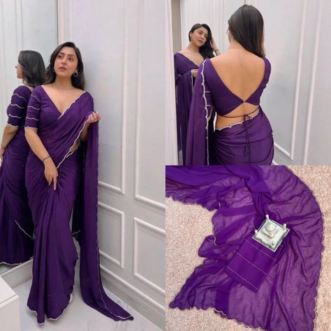 Blauj Design Saree, Yog Blouses Design, Blouse For Party Wear Saree, Fancy Blouse Back Designs, Different Blouse Designs Long Sleeve, Saree Blouse Designs For Heavy Bust, Saree Back Design, How To Wear Saree In Different Style, Bilaus Design