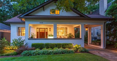 Brick Bungalow Exterior, California Bungalow Exterior, 1920s Craftsman Bungalows, 1920 Bungalow, 1920s Farmhouse, Craftsman Bungalow Exterior, 1920s Craftsman, Douglas House, Bungalow Ideas