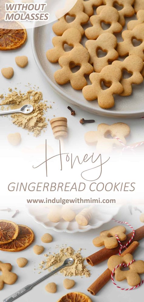 Gingerbread Cookies Without Molasses, Honey Gingerbread, Bowl Method, Holiday Cookie Exchange, Creamed Honey, Spicy Honey, Gingerbread Man Cookies, Spice Cupcakes, Macaron Recipe