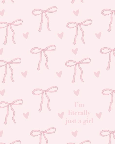 cause I’m just a girl 🫶🏻🎀 I Am Just A Girl Wallpaper, I’m Just A Girl Wallpapers, Bow Homescreen, I'm Just A Girl Wallpaper, I Am Just A Girl Aesthetic, Cute Wallpaper For Ipad, I’m Just A Girl, Bow Aesthetic Wallpaper, Bow Widget