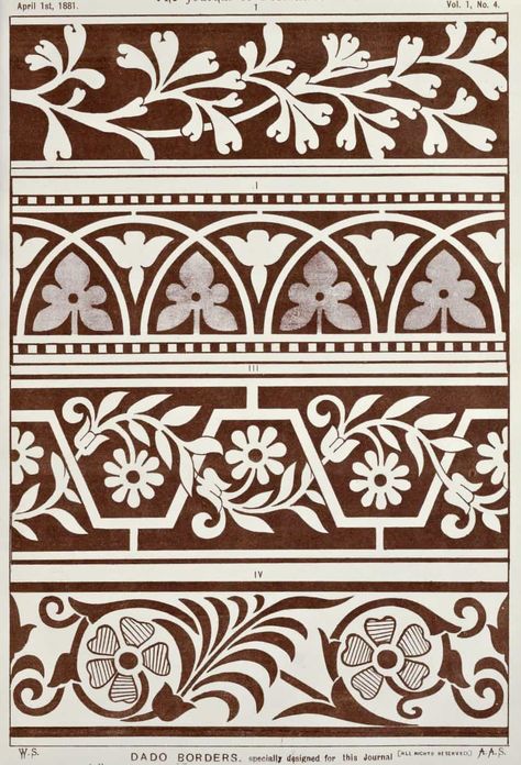 40 classic vintage stencil designs you can download & use 1 Classical Border Design, Stencil Designs Vintage, Germanic Patterns, Vintage Border Design, Cool Doodle Ideas, Pattern Design Ideas, Greek Pattern, Gothic Pattern, شال كروشيه