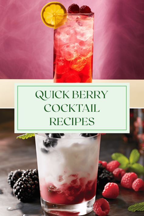 Whip up these quick and delicious berry cocktails in just minutes! Discover refreshingly crisp options like Berry Gin and Tonic, which perfectly balances the juniper notes from gin with sweet-tart berries, and the creamy Berry White Russian that adds a delightful berry twist. Don’t miss the refreshing Huckleberry Martini or the unique Berry Sangria. Perfect for summer afternoons, parties, or just a night in. Check out these berry-infused delights and be the star of your next gathering! Huckleberry Martini, Berry Cocktail Recipes, Berry Cocktails, Berry Gin, Berry Cocktail, Berry Sangria, Blue Shots, Raspberry Vodka, White Russian