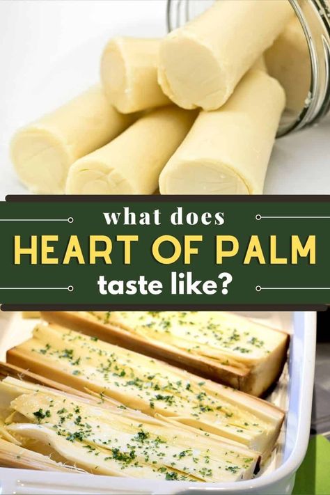 What To Do With Hearts Of Palm, How To Eat Hearts Of Palm, Hearts Of Palm Recipe, Hearts Of Palm Appetizers, Hearts Of Palm Benefits, Hart Of Palm Recipes, Heart Of Palms Recipes, Palm Hearts Recipes, Palm Of Hearts Recipe