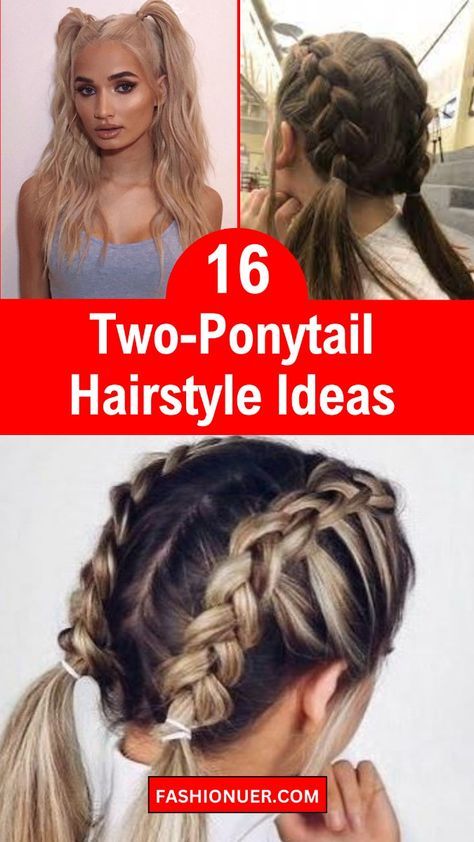 Tiered Ponytail Hairstyles, Adult Pigtails Hairstyles, High Pigtails Hairstyles, Two High Ponytails, Pigtails Hairstyles, Topsy Tail Hairstyles, Summer Ponytail, Two Ponytail Hairstyles, High Pigtails