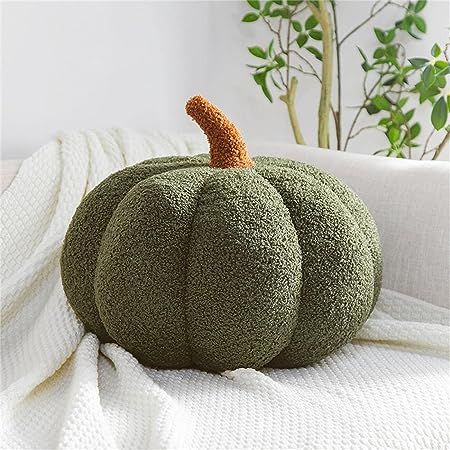 Lovely 3D simulated pumpkin pillow, super soft striped stretch fleece fabric, Q-elastic soft, comfortable and breathable. Built-in full of rich and fluffy PP cotton. Pumpkin Pillow, Fun Pumpkins, Creative Pumpkins, Funny Pumpkins, Pumpkin Pillows, Green Pumpkin, Green Throw Pillows, Cute Pillows, Style Japonais