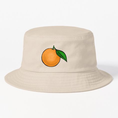 Get my art printed on awesome products. Support me at Redbubble #RBandME: https://www.redbubble.com/i/bucket-hat/Oranges-by-Shayla-Michelle/122627077.51XZU?asc=u Bucket Hat Painting, Hat Painting, 60’s Style, Kids Bucket Hat, Bucket Hat Design, Pumpkin Stickers, Funny Pumpkins, Love Potion, Funny Emoji