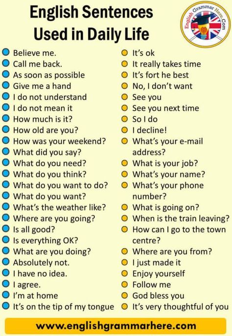 100 English Sentences Used in Daily Life – TUTORING YOU English Sentence, English Sentences, What Is Your Name, Its Ok, The Words, Do You Need, Call Me, Daily Life, You And I