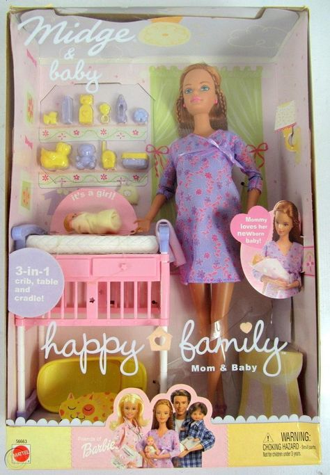 HAPPY FAMILY Dolls Pregnant MIDGE, BARBIE Doctor, ALAN & RYAN NRFB NEW | #1824986251 Pregnant Barbie, Midge Doll, Barbie Happy Family, Baby Doll Set, Baby Barbie, Barbie 2000, Barbie Sets, Barbie Toys, Barbie I