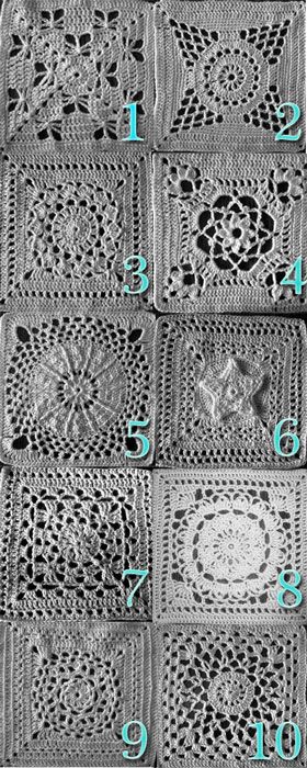 10 Perfect Crochet Squares for Fast Afghans https://www.mooglyblog.com/10-perfect-crochet-squares-for-fast-afghans/ Motifs Afghans, Motifs Granny Square, Crochet Blocks, Haken Baby, Crochet Square Patterns, Granny Squares Pattern, Crochet Motifs, Granny Square Crochet Pattern, Chale Crochet