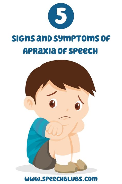 Apraxia is when a child has difficulty making accurate movements when speaking. The brain struggles to develop plans for speech movement. Speech muscles don't perform normally because the brain struggles to direct or coordinate the movements. Read about 5 signs and symptoms of apraxia of speech in our blog post! Speech Apraxia Activities, Apraxia Speech Therapy, Apraxia Of Speech Activities Preschool, Auditory Processing Disorder Activities, Speech Apraxia, Apraxia Of Speech Activities, Speech Language Pathology Grad School, Apraxia Therapy, Apraxia Activities