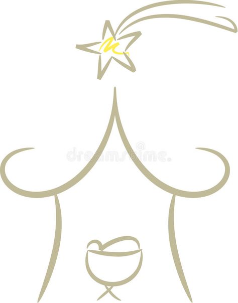 Simple Nativity Scene. Simple line-art drawing of Nativity scene showing baby Je , #Sponsored, #line, #art, #drawing, #Simple, #Nativity #ad Nativity Scene Drawing Simple, Nativity Drawing Simple, Simple Nativity Drawing, Simple Nativity Painting, Manger Drawing, Christian Doodle Art, Nativity Drawing, Drawing Cookies, Simple Nativity Scene