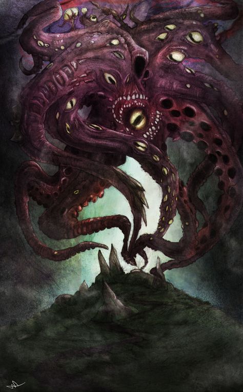 Lovecraftian Art, Horror Creatures, Eldritch Horrors, Space Creatures, Lovecraft Monsters, Cthulhu Fhtagn, Lovecraft Art, Yog Sothoth, Cthulhu Art