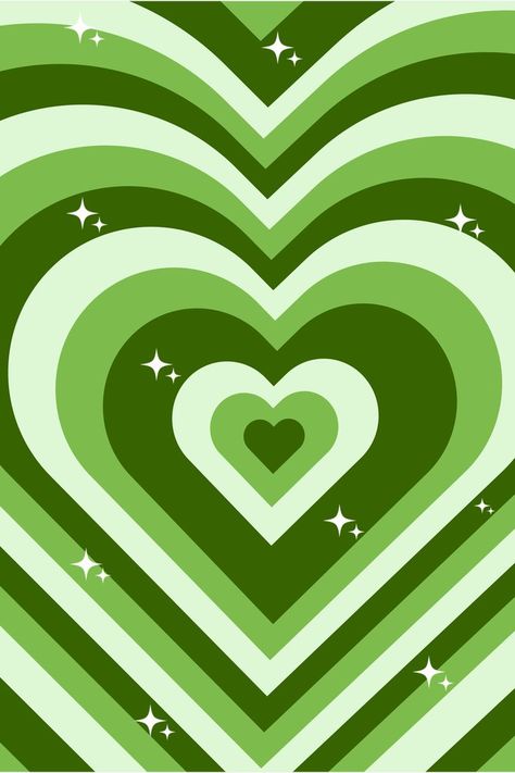 ✨💚 Heart Y2k Wallpaper, 3d Hearts, Super Nana, Heart Wallpapers, Stars Wallpaper, Y2k Wallpaper, Phone Layout, 3d Heart, Cute Simple Wallpapers