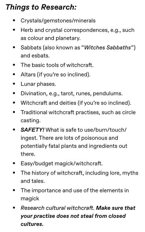 Basic Witch Supplies List, Witchy Information, Writing A Spell, Witch Beginner Tips, Witch House Tips, Eclectic Witch Beginner, Tips For Baby Witches, New Witch Tips, Tech Witchcraft