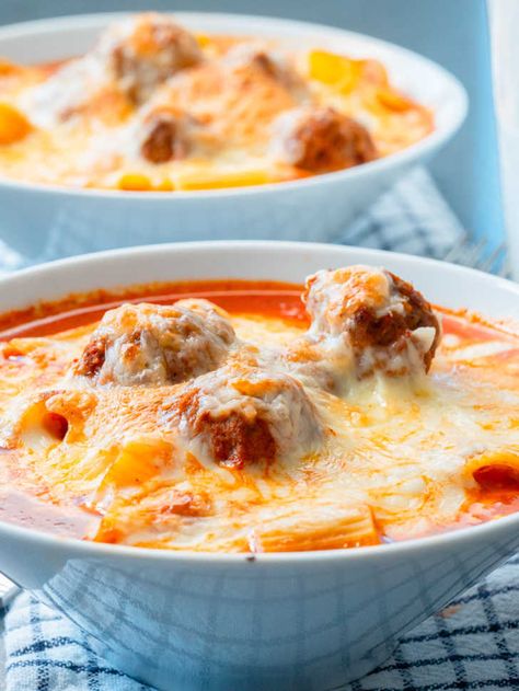 Rigatoni Meatball Soup | 12 Tomatoes Rigatoni Soup, Meatball Rigatoni, Meat Soups, Simple Soup, Meatball Soup, 12 Tomatoes, Savory Soups, Soups Stews, Soup And Sandwich