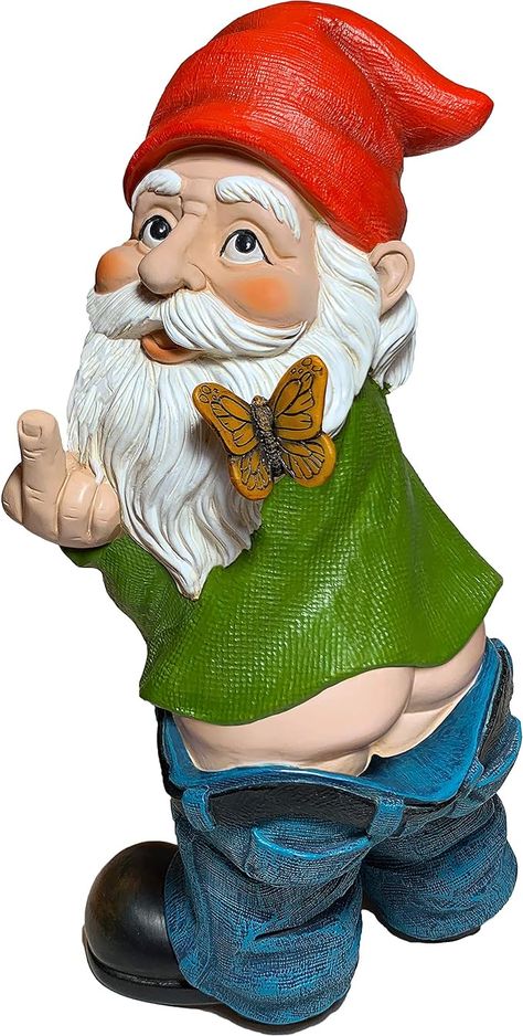 Amazon.com: Mood Lab Garden Gnome - Pants Down Gnome - 9.3 Inch Tall Statue Lawn Garden Figurine - for Outdoor or House Decor : Patio, Lawn & Garden Yard Gnomes, Funny Garden Gnomes, Lawn Gnome, Fairy Garden Gnomes, Garden Gnomes Statue, Funny Gnomes, Garden Figurines, Tree Garden, Gnome Statues