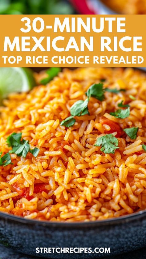 I’m obsessed with this authentic Mexican rice. It’s so easy to make and takes only 30 minutes! Whether you’re adding it to your favorite Mexican dinner or serving it in a Mexican rice bowl, this dish is full of flavor. Try this homemade Mexican rice recipe and be sure to save the pin for your next dinner idea! Click through for the full guide! Delicious Rice Dishes, Mexican Rice Cooker, Spanish Rice Authentic, Recipes Using White Rice, Mexican Rice In Crockpot, Healthy Spanish Rice Recipe, Recipe For Mexican Rice, Chicken And Mexican Rice Recipe, Simple Mexican Food Recipes