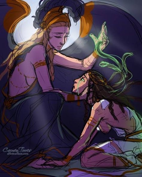 The "Cursing" of Medusa Medusa And Athena, Medusa Art, Greek Gods And Goddesses, Greek And Roman Mythology, Greek Mythology Art, Hades And Persephone, Roman Mythology, Bd Comics, Mythology Art