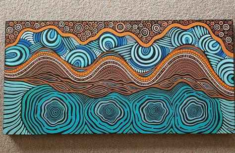 Contemporary Aboriginal Art, Crafts On Canvas, Blob Art, Indigenous Artwork, Dot Painting Ideas, Aboriginal Art Dot Painting, Aboriginal Dot Painting, Aboriginal Dot Art, Aboriginal Painting