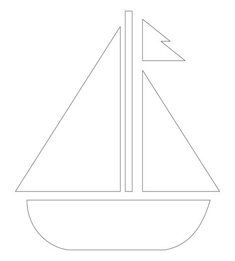 5 Best Free Printable Sailboat Stencils - printablee.com Molde, Patchwork, Sailboat Applique Pattern, Sailboat Template Free Printable, Boat Template Free Printable, Sailboat Stencil, Applique Templates Printable Free, Boat Stencil, Applique Patterns Free Printable