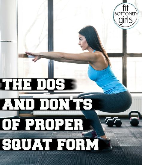 Are you doing your squats correctly? | Fit Bottomed Girls Squat For Beginners, Proper Squat, Proper Squat Form, How To Squat Properly, Fitness Organization, Squat Form, Gym For Beginners, 100 Workout, Dos And Don'ts