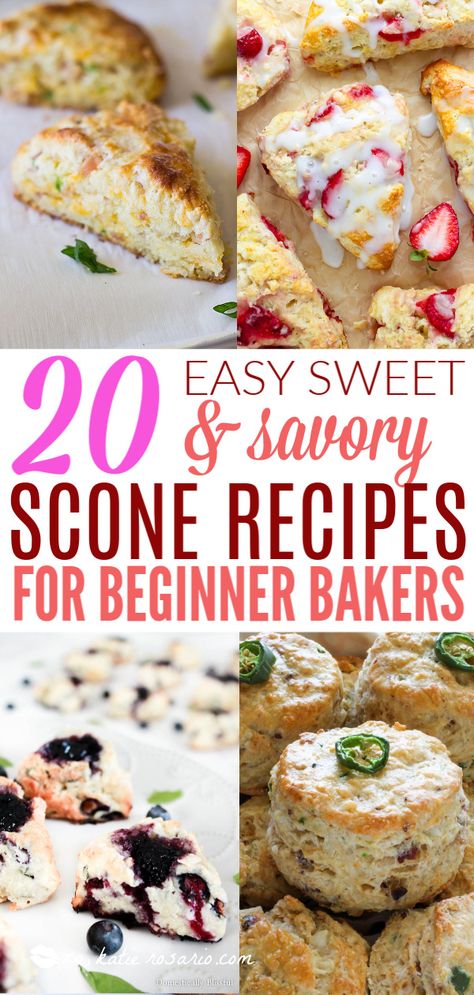 Tea Scones Recipe, Savory Scones Recipe, Best Scone Recipe, Breakfast Scones, Mini Scones, Baking Scones, How To Make Scones, Scone Recipes, Scones Recipe Easy