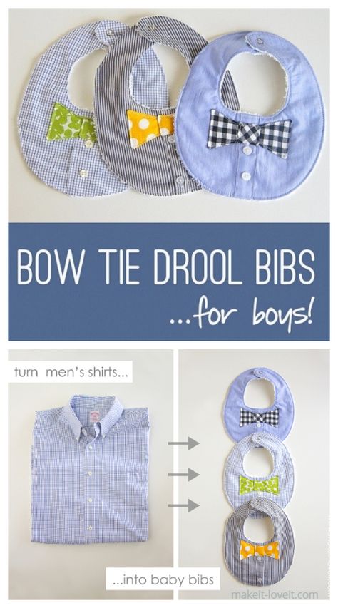 Baby Boy’s Bow Tie Drool Bib Free Sewing Pattern | Fabric Art DIY Diy Gifts To Make, Diy Sy, Drool Bibs, Boy Diy, Boy Bib, Diy Bebe, Trendy Sewing, Tie Pattern, Costura Diy