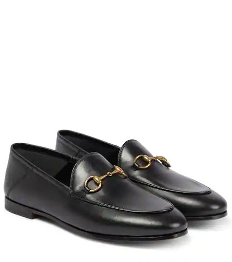 Designer Flat Shoes | Mytheresa Gucci Jordaan, Gucci Loafers, Fall Wardrobe Essentials, Patent Leather Loafers, Gucci Horsebit, Black Loafers, Gucci Shoes, Leather Loafers, Shoes Online