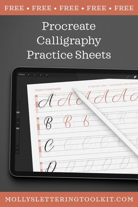 lettering practice sheets Calligraphy Procreate Practice, Lettering Practice Procreate, Ipad Calligraphy Practice Sheets Free, Lettering Guide Procreate, Free Procreate Lettering Guides, Digital Calligraphy Practice Sheets, Digital Handwriting Practice Sheets Free, Ipad Lettering Practice Sheets Free, Calligraphy On Procreate