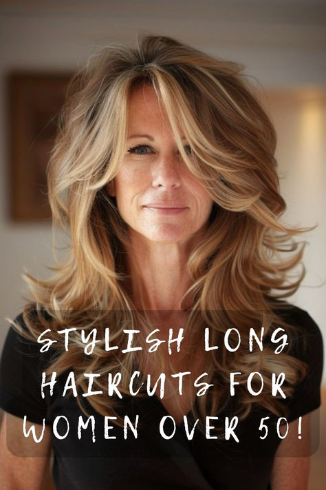 Haïr Style Medium Hair 2023, Layered Hairstyles Medium Length, Long Hair Cuts For Women Over 40, The Modern Rachel Haircut, Haircuts Over 50 Low Maintenance, Heavy Layered Long Hair, Hair Styles For Women 50, Hairstyles For Long Hair Over 50, Long Layered Hair Over 50