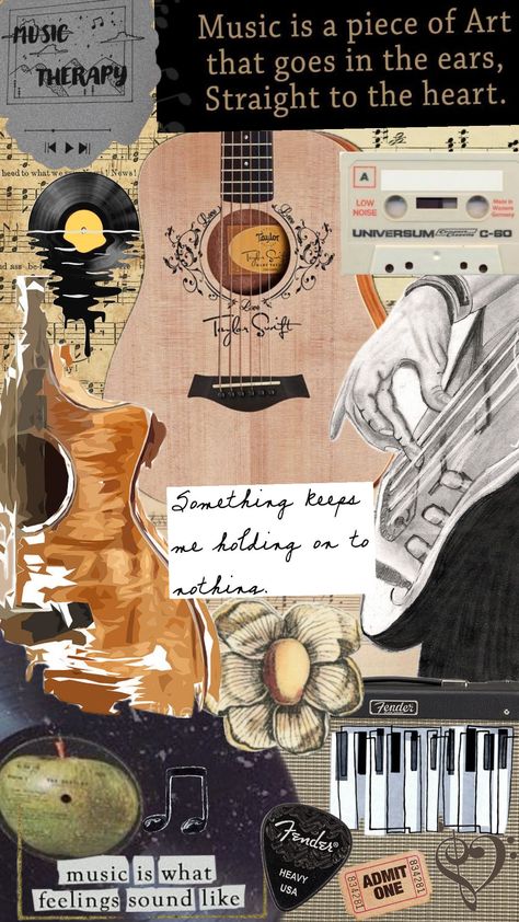 #music #guitar #musicsheets Retro Guitar Aesthetic, Guitar Collage, Teacher Wallpaper, Guitar Aesthetic, Diy Phone Case Design, Music Appreciation, Art Journal Cover, Guitar Lovers, Guitar Stuff