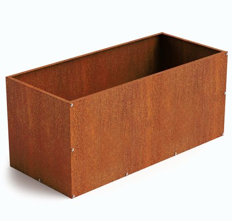 PRICES MAY VARY. Heavy-Duty Corten Steel: Our trough-style planter box is made from high-quality A606-4 weathered steel, ensuring exceptional durability and a lifetime of use. Easy Assembly: Our planter box comes with bolts and nuts, and easy-to-read assembly instructions for a quick installation. Modern Rustic Design: These are designed to develop a beautiful, natural rust patina over the course of 1-3 months, complementing any style whether it's farmhouse or industrial. Total weight is 39lbs. Metal Planters Outdoor, Trough Planter, Rectangular Planter Box, Metal Garden Beds, Outdoor Planter Boxes, Rustic Modern Farmhouse, Corten Steel Planters, Garden Planter Boxes, Rectangular Planters