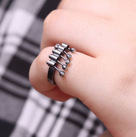 Fidget Rings Jewelry, Kinetic Ring, Fidget Jewelry, Kinetic Jewelry, Silver Smithing, Graduation Rings, Spinning Rings, Fidget Rings, Personalized Rings