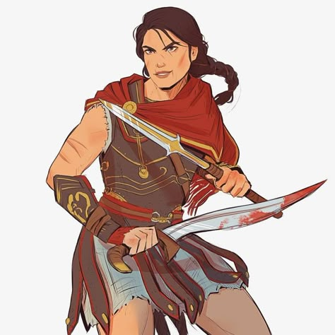 Roman Woman Art, Female Gladiator Art, Gladiator Drawing, Kassandra Assassins Creed, Assassin's Creed Kassandra, Assassins Creed Funny, Spartan Women, Assassin's Creed Black, Roman Characters