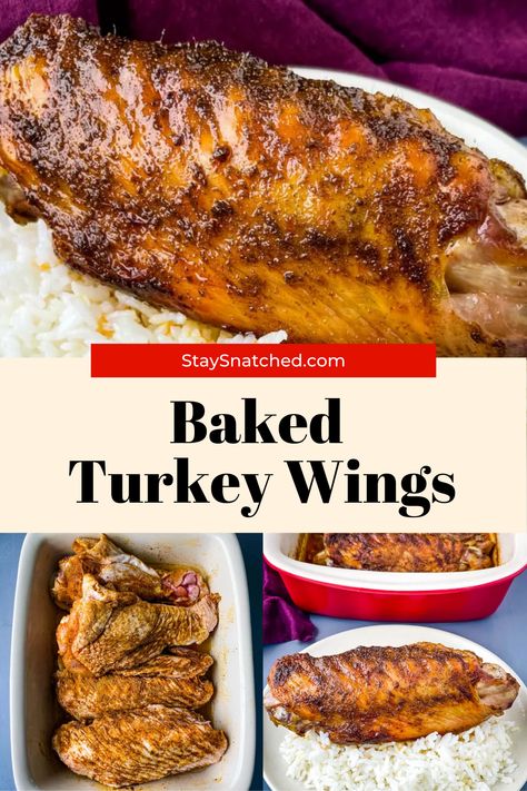 Turkey Wing Recipes Baked, Best Baked Turkey, Crispy Baked Turkey Wings, Easy Baked Turkey, Fried Turkey Wings Recipe, Turkey Drumstick Recipe, Bake Turkey Wings Recipe, Turkey Wings Recipe, Wings Recipe Baked