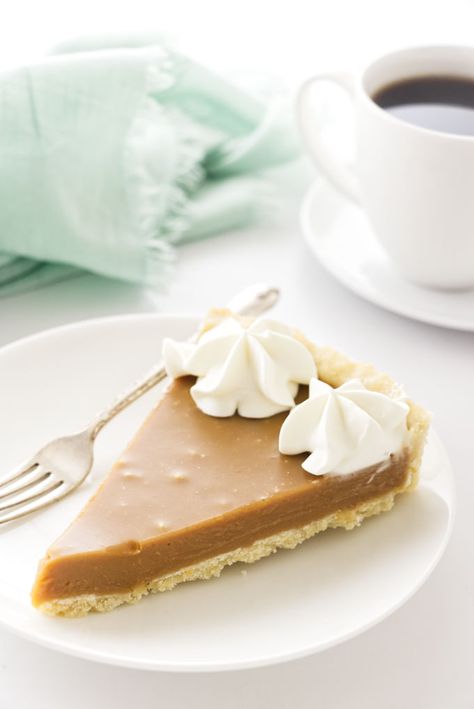 Creamy and decadent butterscotch filling in a rich, shortbread pastry makes this butterscotch tart a sweet serving of nostalgia! Butterscotch Filling, Shortbread Pastry, Butterscotch Tart, Pie Pastry Recipe, Chocolate Caramel Tart, Caramel Tart, Rich Desserts, Butterscotch Chips, Fancy Desserts