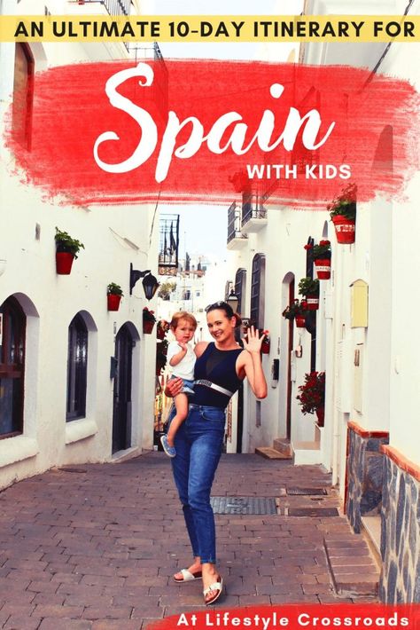 Planning an unforgettable vacation in Spain with kids? - Here's my Ultimate 10-day Spain Itinerary for Families packed with cool places to surprise your little ones on the go. #spain #family #travel | Spain Travel Destinations | Family travel in spain | Europe with children | Travel Spain with kids | Child-friendly trips | Spain beautiful places | Spain places for kids | Family holidays in Spain Spain Beautiful Places, Spain With Kids, Vacation In Spain, Holidays In Spain, Travel In Spain, Places To Visit In Spain, Spain Itinerary, Traveling Europe, Trip To Spain