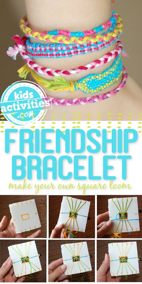 Friendship Bracelets For Kids, Printable Kids Activities, Yarn Friendship Bracelets, Diy Friendship Bracelets, Circle Loom, Bracelets For Kids, Diy Friendship Bracelet, Making Friendship Bracelets, Friendship Bracelet Patterns Easy