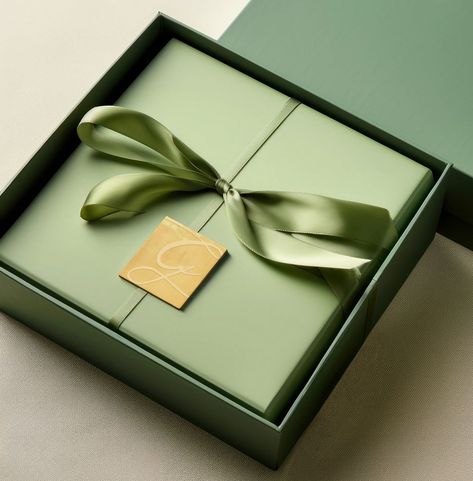 Green gift box mockup, editable design | premium image by rawpixel.com / Boom Luxury Gift Box Design, Packaging Box Mockup, Brand Theme, Website Moodboard, Green Packaging, Luxury Box Packaging, Luxury Photography, Paper Mockup, Green Gift