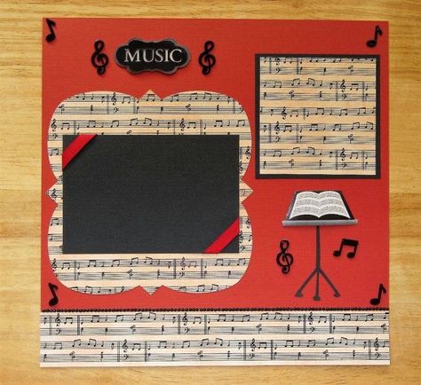 Senior Scrapbook Ideas, Music Scrapbook, School Scrapbook Layouts, Funny Morning Pictures, School Scrapbook, Simple Scrapbook, Birthday Scrapbook, Music Page, School Memories