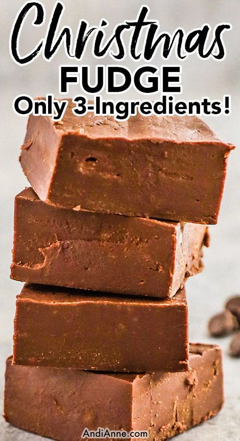 This easy 3 ingredient chocolate fudge recipe is totally foolproof! It's a rich and decadent dessert, the perfect chocolate treat! Easy Delicious Fudge Recipes, Condensed Milk Chocolate Fudge, Crockpot Fudge Easy, Easy Fudge Recipe 3 Ingredients Condensed Milk Chocolate Chips, Easy Chocolate Fudge 3 Ingredients, 3 Ingredient Fudge Recipes Easy, Three Minute Fudge, Crockpot Fudge Recipes, Hershey Cocoa Fudge Recipe