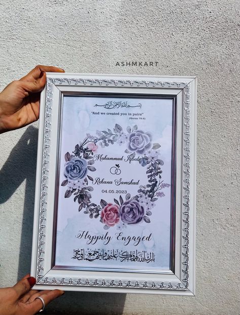 done for any occasions frame Engagement Frame Design, Engagement Frame Ideas, Engagement Photo Frame, Frame Calligraphy, Engagement Frame, Crumpled Paper Background, Couple Frame, Wedding Cards Images, Engagement Frames