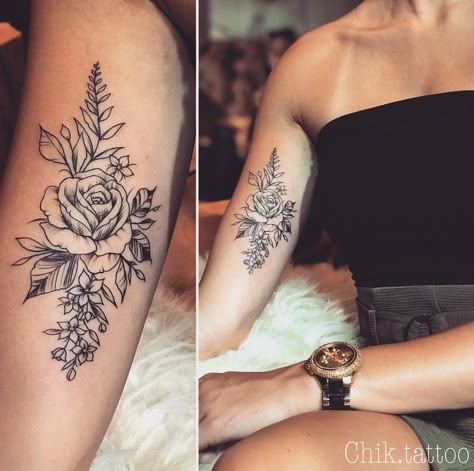 Arm Tattoos For Females, Inner Upper Arm Tattoos, Arm Tattoos For Women Upper, Arm Tattoos For Women Forearm, Bicep Tattoo Women, Apartment Girly, Inside Of Arm Tattoo, Tattoos For Females, Lower Arm Tattoos