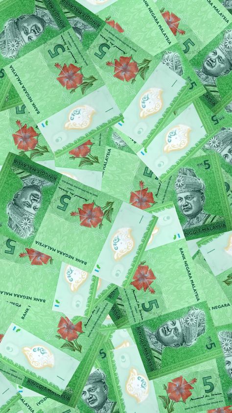 Ringgit Malaysia Money Wallpaper, Malaysia Money, Ringgit Malaysia, Malaysian Ringgit, Aesthetic Money, Money Wallpaper, Wallpaper Backgrounds Aesthetic, Banknote Collection, Money Notes