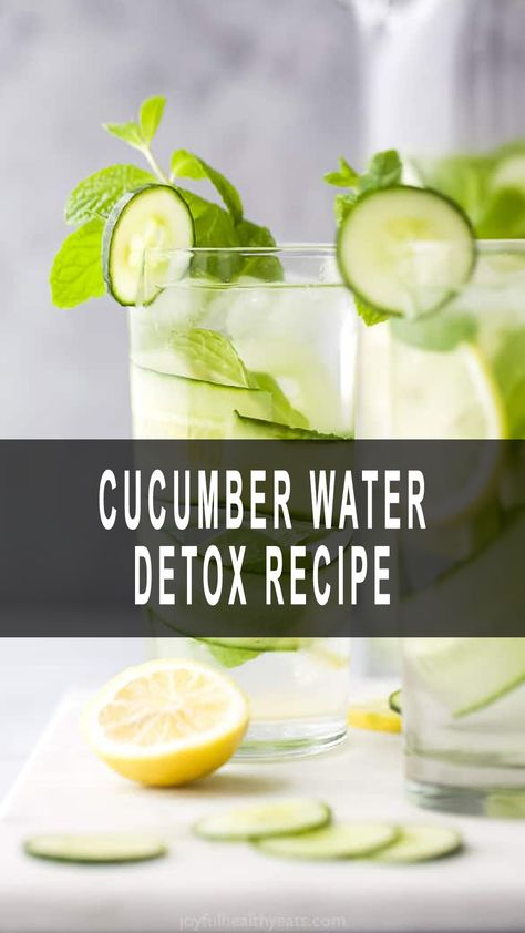 Cucumber Water Detox Recipe Cucumber Water Benefits, Cucumber Infused Water, Cucumber Detox Water, Water Detox, Apple Water, Water Per Day, Cucumber Water, Detox Water Recipes, Diy Remedies