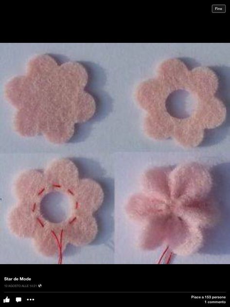 Felt Flowers Patterns, Felt Flower Bouquet, Felt Flowers Diy, Fabric Christmas Ornaments Diy, Folded Fabric Ornaments, Yarn Flowers, Felt Crafts Diy, Christmas Ornaments Diy, Handmade Flowers Fabric