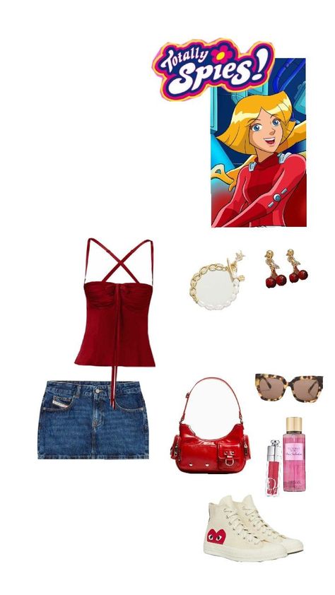 Totally Spies Outfits, Totally Spies Clover, Clover Outfit, Spies Outfits, Spy Outfit, Totally Spies, Ootd