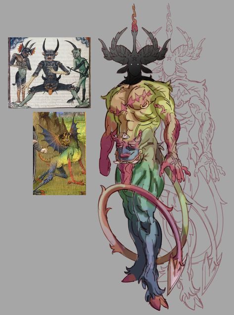 mob🫂 on Twitter: "the devil based on manuscript art https://t.co/lko31T6IfJ" / Twitter Manuscript Art, Monster Concept Art, Fantasy Creatures Art, Mythical Creatures Art, Monster Design, Creature Concept Art, 판타지 아트, Creature Concept, Monster Art